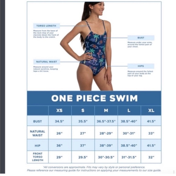 Chubbies Teal Aztec Geometric Print One Piece Swimsuit - Picture 5 of 5